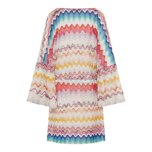 Wave motif crochet tunic dress