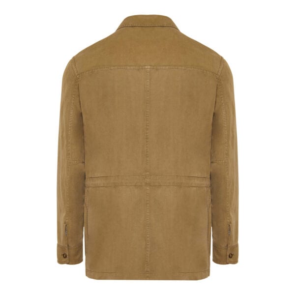 Silk-linen safari jacket