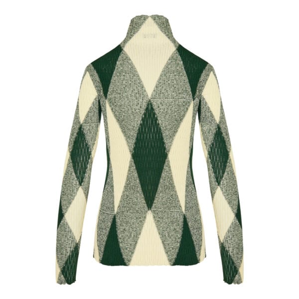 Argyle cotton-silk sweater