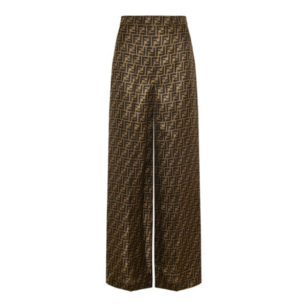 FF wide-leg silk trousers