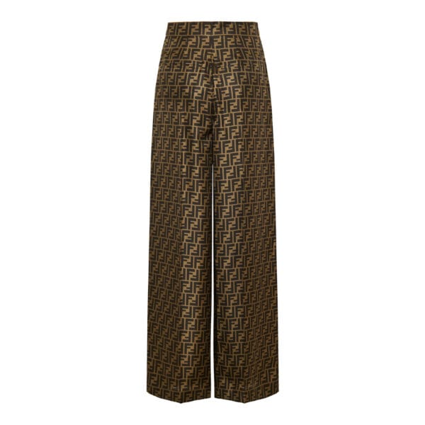FF wide-leg silk trousers