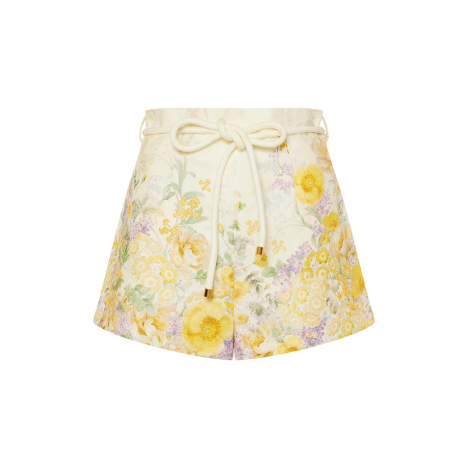 Harmony floral linen shorts
