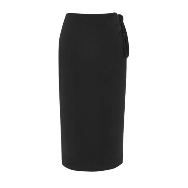 Knotted wrap pencil skirt
