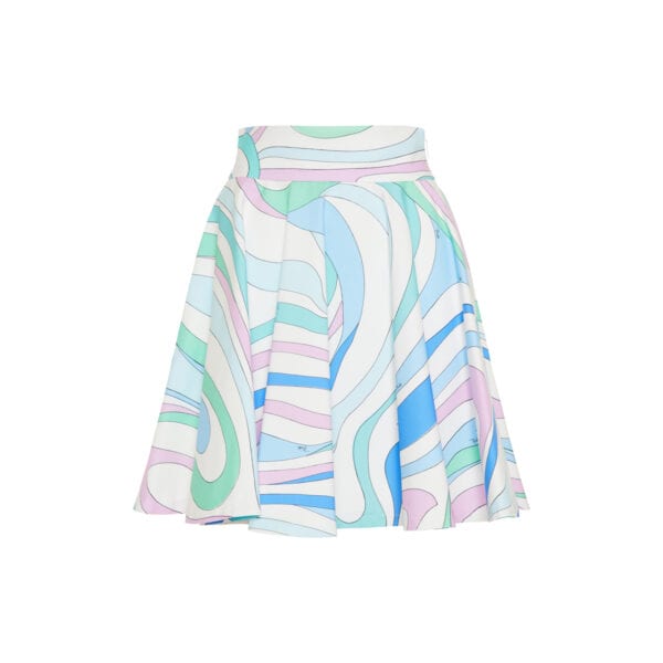 Marmo print cotton mini skirt